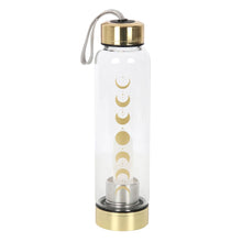 Load image into Gallery viewer, Moon Cycle Clear Quartz Water Bottle
