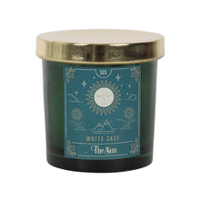 Load image into Gallery viewer, The Sun Tarot Candle - White Sage
