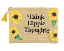 Load image into Gallery viewer, &#39;Think Hippie Thoughts&#39; Pouch Bag
