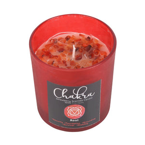 Root Chakra Crystal Candle - Strawberry