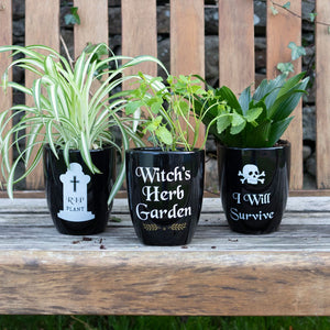 'Witch's Herb Garden' Plant Pot