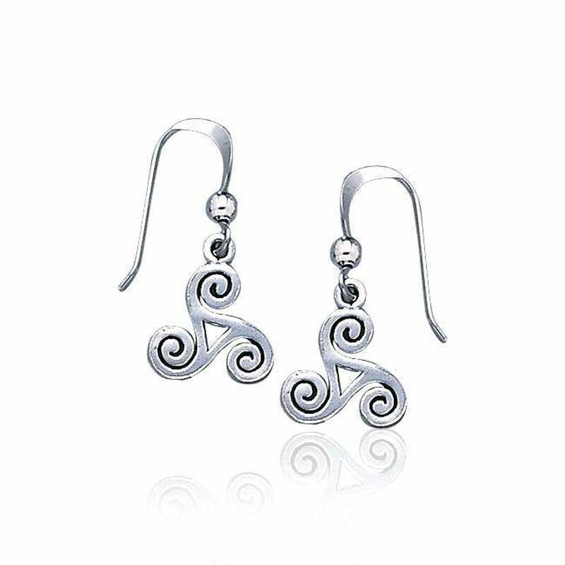 Triple Spiral Earrings (Sterling Silver)