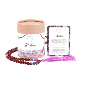 Rosewood & Amethyst Mala Necklace