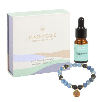 Inner-Peace Blue Lace Agate Essential Oil Bracelet