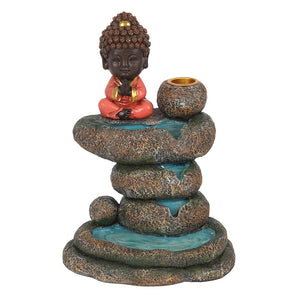 Buddha & Rock Backflow Incense Burner