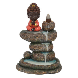 Buddha & Rock Backflow Incense Burner
