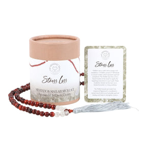 Rosewood & Clear Quartz Mala Necklace