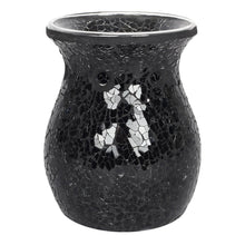 Load image into Gallery viewer, Large Black Crackle Glass Oil Burner
