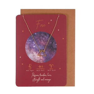 Fire Element Necklace Greeting Card