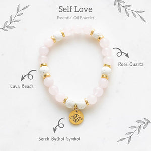 Self-Love Rose Quartz Essential Oil Bracelet