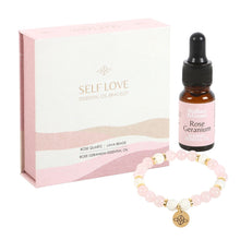 Load image into Gallery viewer, Self-Love Rose Quartz Essential Oil Bracelet
