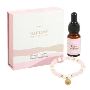 Self-Love Rose Quartz Essential Oil Bracelet