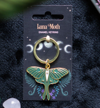 Load image into Gallery viewer, Luna Moth Keyring
