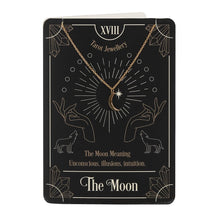 Load image into Gallery viewer, The Moon Tarot Necklace Greeting Card
