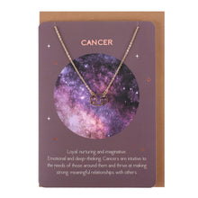 Load image into Gallery viewer, Cancer Zodiac Necklace Card

