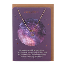 Load image into Gallery viewer, Capricorn Zodiac Necklace Card
