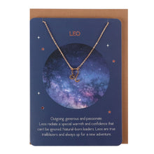 Load image into Gallery viewer, Leo Zodiac Necklace Card

