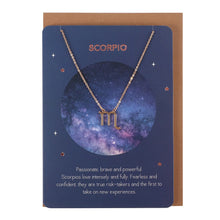 Load image into Gallery viewer, Scorpio Zodiac Necklace Card
