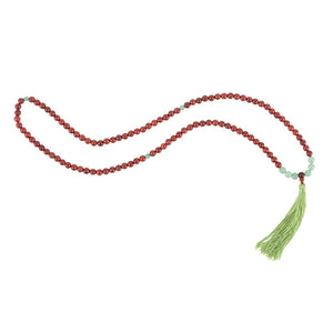 Rosewood & Green Aventurine Mala Necklace