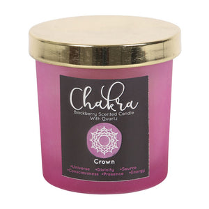 Crown Chakra Crystal Candle - Blackberry
