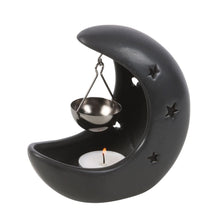 Load image into Gallery viewer, Crescent Moon Oil Burner - Black
