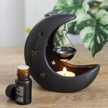 Load image into Gallery viewer, Crescent Moon Oil Burner - Black
