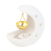 Load image into Gallery viewer, Crescent Moon Oil Burner - White
