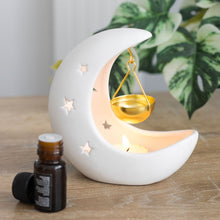 Load image into Gallery viewer, Crescent Moon Oil Burner - White
