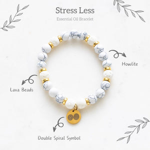 Stress-Less Howlite Essential Oil Bracelet