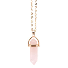 Load image into Gallery viewer, Rose Quartz Crystal Necklace Card
