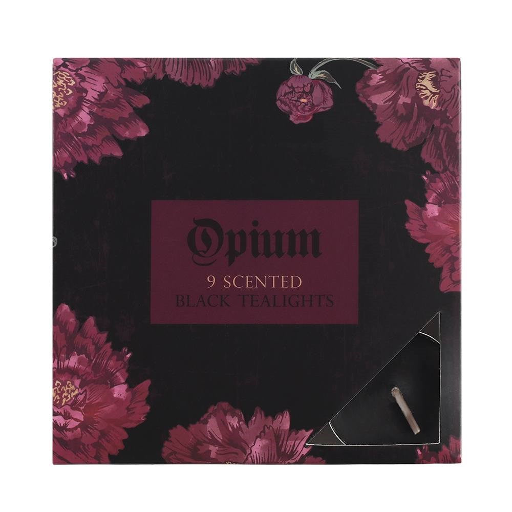 Opium Scented Black Tealight Candles