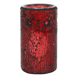 Red Crackle Glass Oil Burner