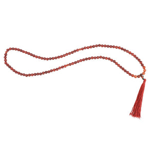 Rosewood & Red Jasper Mala Necklace