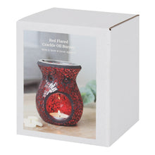 Load image into Gallery viewer, Small Red Crackle Glass Oil Burner
