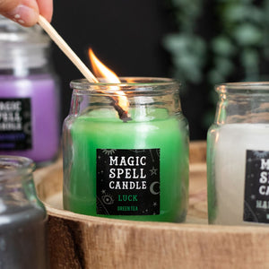 Luck Spell Candle Jar - Green Tea