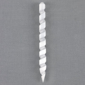 Pointed Spiral Selenite Wand