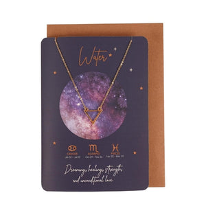 Water Element Necklace Greeting Card