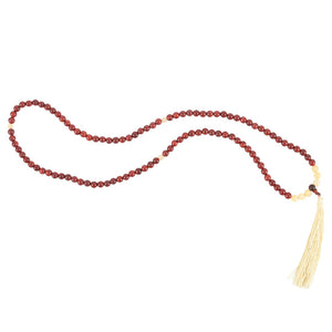 Rosewood & Yellow Jasper Mala Necklace