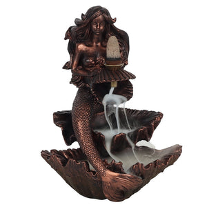 Bronze Mermaid Backflow Burner