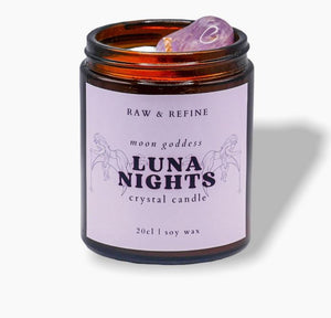 Luna Nights Crystal Candle - Soy Wax