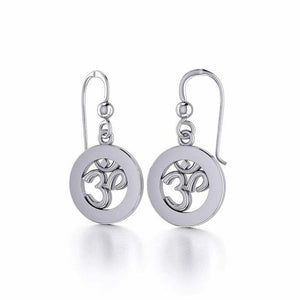 Om Symbol Earrings (Sterling Silver)