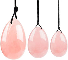Load image into Gallery viewer, YONI EGGS - ROSE QUARTZ (Drilled)
