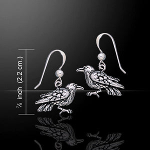 Raven Earrings (Sterling Silver)