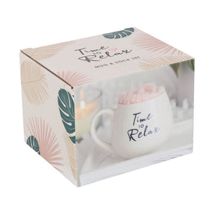 Time to Relax Mug & Sock Gift Set