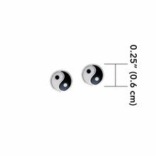 Load image into Gallery viewer, Yin Yang Stud Earrings (Sterling Silver)
